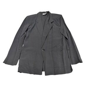Vintage BIA Born In‎ America Black Lightweight Single Button Blazer Jacket NWT